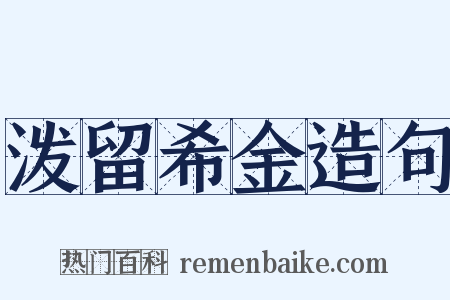 泼留希金造句是什么意思的图片